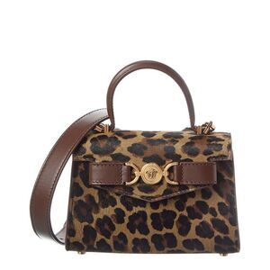 Versace Medusa Haircalf & Leather Shoulder Bag, Brown